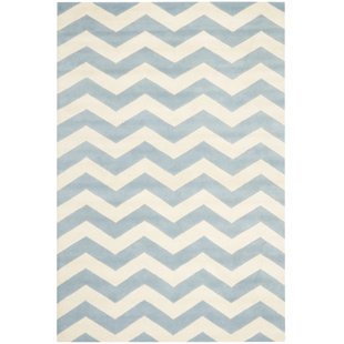 BRAYDEN STUDIO Fegley Chevron Wool Hand Woven Area Rug