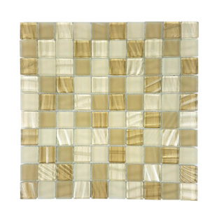 ABOLOS New Era 12 in.x 12 in. Textured Glass Straight Edge Square Mosaic Wall & Pool Tile
