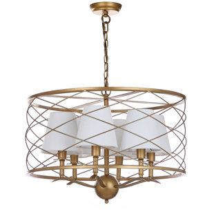 MERCER41 Haltwhistle 6 - Light Dimmable Drum Chandelier