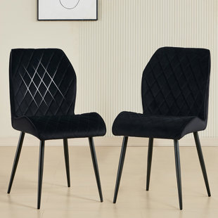 CORRIGAN STUDIO Cassara Modern Velvet Upholstered Large Dining Chair (Set of 2)