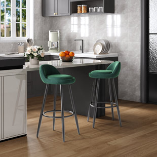 CORRIGAN STUDIO Askern Upholstered Counter Stool (Set of 2)