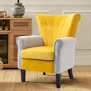 ROSDORF PARK Dziana Velvet Wingback Chair