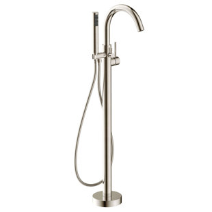 ANZZI 2 Handle Floor Clawfoot Tub Faucet with Diverter
