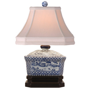 ORIENTAL FURNITURE Canton Tea Candy Box 15" Table Lamp
