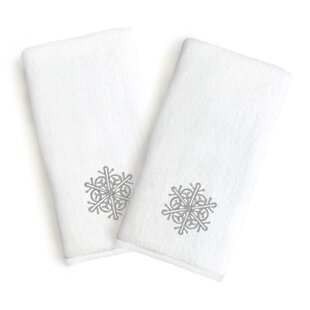 LINUM HOME TEXTILES Holiday 100% Cotton Hand Towel (Set of 2)