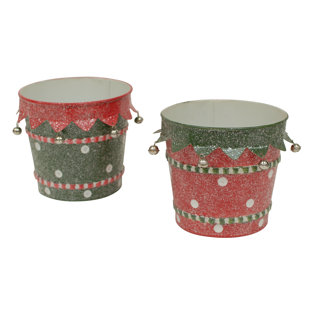 ATTRACTION DESIGN HOME Christmas Sparkle Bucket (Set of 2)