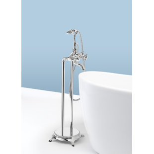 AKDY Single Handle Floor Mounted Clawfoot Tub Faucet Trim with Diverter and Handshower