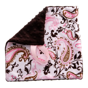 BBEMERALD Pink/Brown Minky Fabric Baby Blanket
