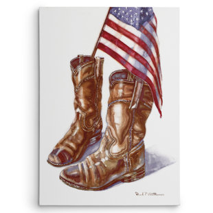 WEXFORD HOME Cowboy Boots I On Canvas by Paul Mathenia Print