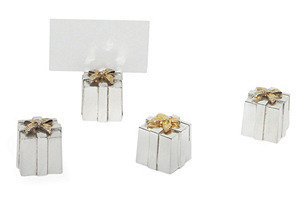 CORBELL SILVER COMPANY Silver Plated Place Cold Holder (Set of 4)