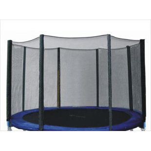 NEWACME LLC Enclosure and Netting with Poles for Trampoline