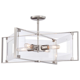 GEORGE KOVACS BY MINKA 4 - Light Lantern Square / Rectangle Chandelier