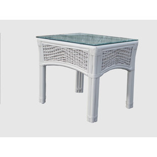 SPICE ISLANDS WICKER Regatta Glass Top End Table