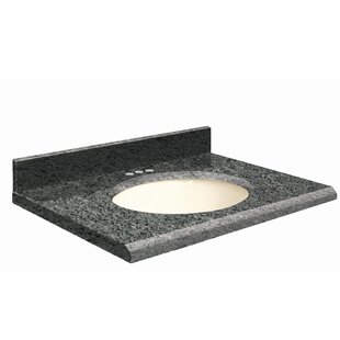 TRANSOLID Madison 37'' Granite Single Bathroom Vanity Top with Sink