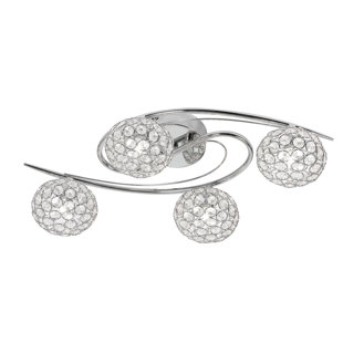 HAZELWOOD HOME Eva Crystal Semi Flush Mount