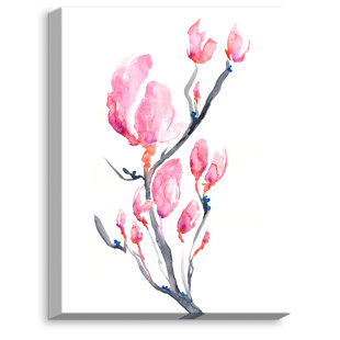 DIANOCHE DESIGNS 'Japanese Magnolia' Watercolor Painting Print