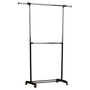 WHITMOR, INC Metal Adjustable Rolling Clothing Rack