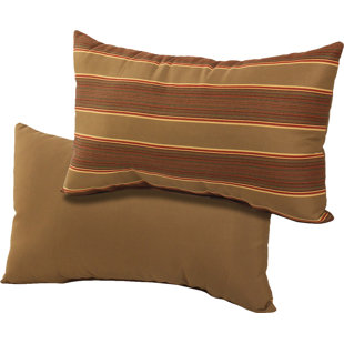 COMFORT CLASSICS INC. Striped Sunbrella® Indoor/Outdoor Reversible Throw Pillow (Set of 2)