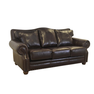 WESTLAND AND BIRCH Westford 98'' Leather Sofa