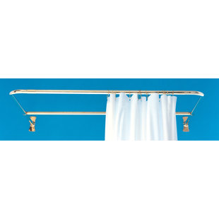STROM PLUMBING BY SIGN OF THE CRAB Supercoat 72" D-Shaped Fixed Shower Curtain Rod