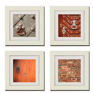 IMAGINE LETTERS INC. 'Prague Doors' by Neeva Kedem 4 Piece Framed Photographic Print Set