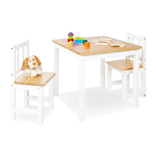 PINOLINO Fenna Kids Solid Wood Square and Chair Set