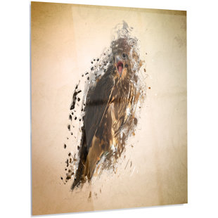 DESIGN ART 'Abstract Falcon in Flight' Graphic Art on Metal