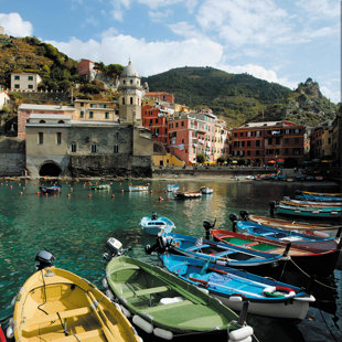 WEST OF THE WIND OUTDOOR CANVAS ART Cinque Terre Framed Photographic Print on Wrapped Canvas