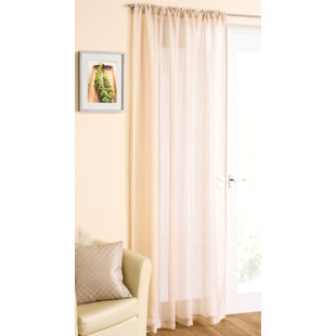 MACK + MILO Adira Metallic Slot Top Sheer Curtain