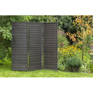 PERGO CLASSICS 183cm W x 183cm H 3 - Panel Bamboo/Rattan Folding Room Divider