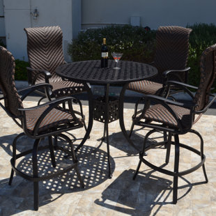 K&B PATIO Venice 5 Piece Bar Set