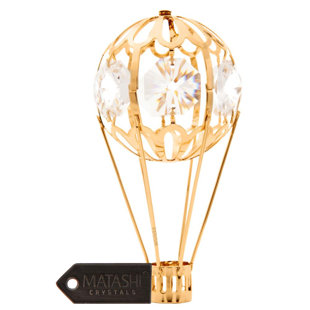 MATASHI CRYSTAL Hot Air Balloon Hanging Figurine Ornament