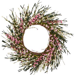 OPHELIA & CO. 20" Small Flower & Berry Twig Wreath