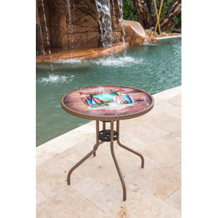 PANAMA JACK OUTDOOR Island Breeze Glass Bistro Table