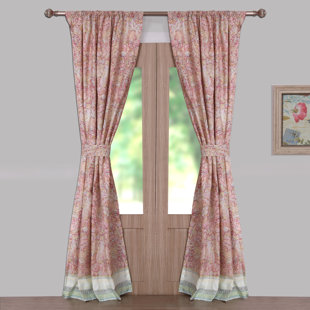 AUGUST GROVE® Caigan Microfiber Semi-Sheer Curtain Pair (Set of 2)