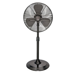 OCEANAIRE HOMEGOODS Hunter Retro 16" Pedestal Fan with All-Metal Construction