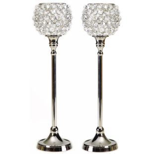 ROSDORF PARK 2 Piece Crystal Candlestick Set (Set of 2)
