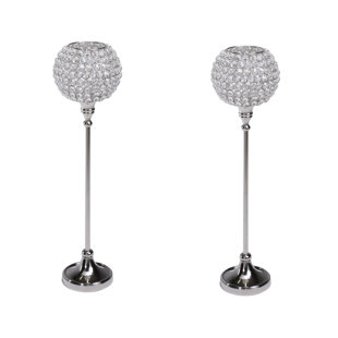 ROSDORF PARK 2 Piece Crystal Candlestick Set (Set of 2)