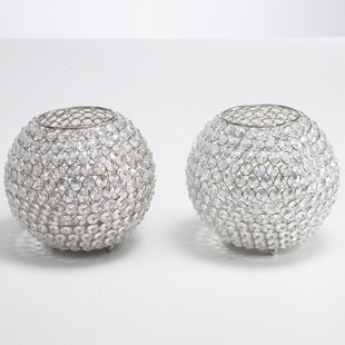 ROSDORF PARK Teelichthalter aus Kristallglas (Set besteht aus 2)