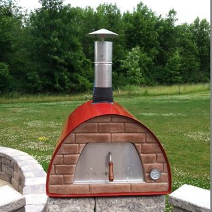 Authentic Pizza Ovens Stainless Steel Countertop Wood Burning Pizza Oven