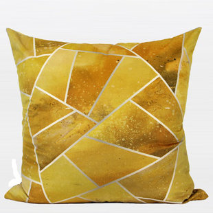 G HOME COLLECTION Luxury Geometry Digital Printing Flannel Throw Pillow