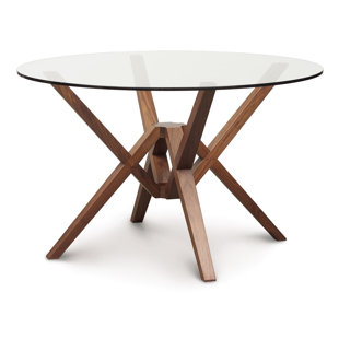 COPELAND FURNITURE Exeter Round Glass Top Table