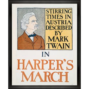 LA PASTICHE Mark Twain In Harper On Canvas Print