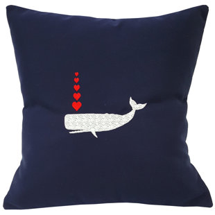 NANTUCKET BOUND Embroidered Reversible Throw Pillow