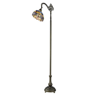 FOUNDRY SELECT Metcalfe 58'' Bronze Arched/Arc Floor Lamp with Outlet