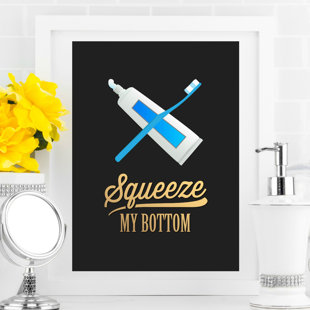 LOVE YOU A LATTE SHOP Squeeze My Bottom On Paper Graphic Art