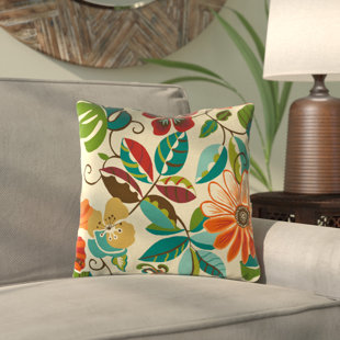 BAYOU BREEZE Burchard Floral Indoor/Outdoor Throw Pillow (Set of 2)