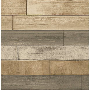 BEACHCREST HOME Weathered Plank 10.05m x 52cm Wallpaper Roll