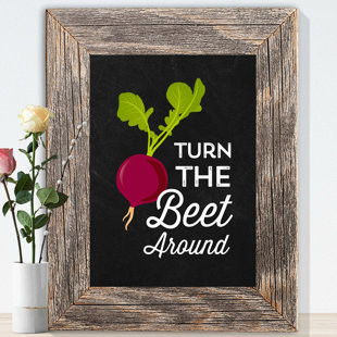 LOVE YOU A LATTE SHOP 'Chalkboard Turn the Beet Around Kitchen' Graphic Art on Paper