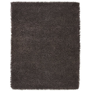 BRAYDEN STUDIO Savell Solid Colour Hand Woven Grey Area Rug